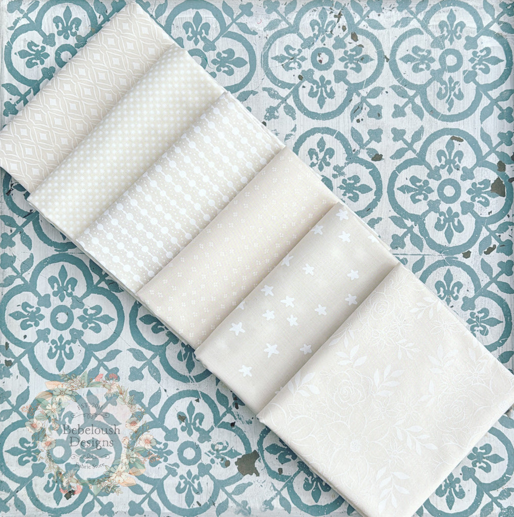 {New Arrival} Moda Ruby Star Society Sampler Curated Fat Quarter Bundle x 6 Natural Prints