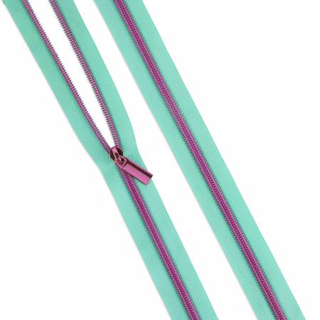 {New Arrival} Sallie Tomato X Tula Pink Zippers By The Yard Raindrop #5 Nylon Tula Pink Coil Zipper