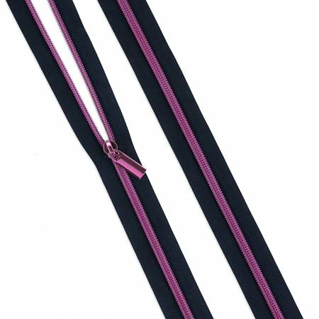 {New Arrival} Sallie Tomato X Tula Pink Zippers By The Yard Navy #5 Nylon Tula Pink Coil Zipper