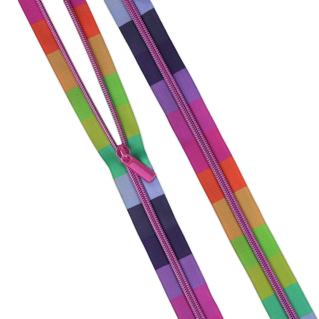 {Pre-Order May} Sallie Tomato X Tula Pink Zippers By The Yard Floral Reef Collection Smooth Sailing #5 Nylon Coil Zipper