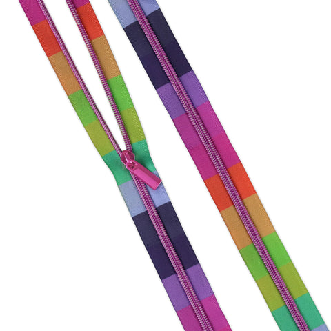 {Pre-Order May} Sallie Tomato X Tula Pink Zippers By The Yard Floral Reef Collection Smooth Sailing #5 Nylon Coil Zipper