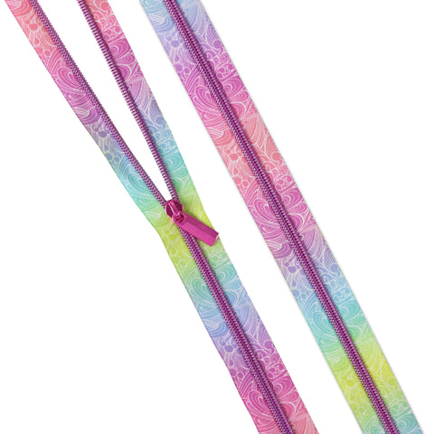 {Pre-Order May} Sallie Tomato X Tula Pink Zippers By The Yard Floral Reef Collection Makin Waves #5 Nylon Coil Zipper