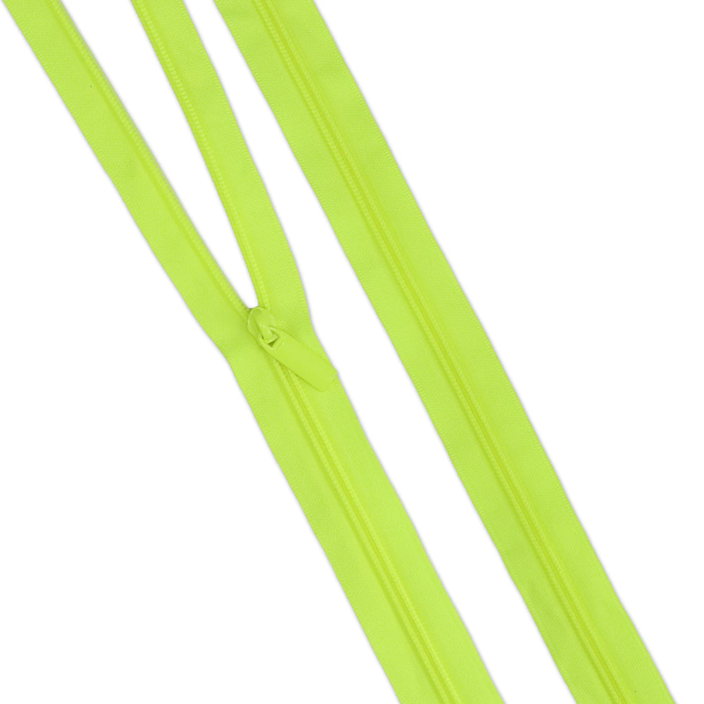 {Pre-Order December} Sallie Tomato X Tula Pink Zippers By The Yard  #5 Nylon Coil Zipper Neon Yellow