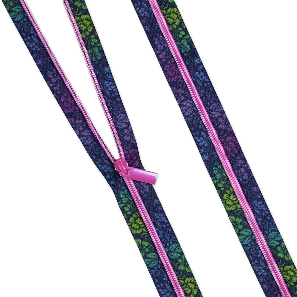 {Pre-Order June} Sallie Tomato X Tula Pink Down to Earth Zippers By The Yard #5 Zippers Growing Together Daybreak