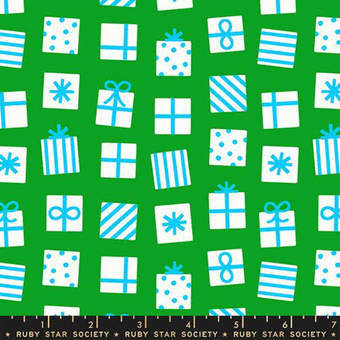 {New Arrival} Moda Ruby Star Society Merry Happy Secret Santa Verdant