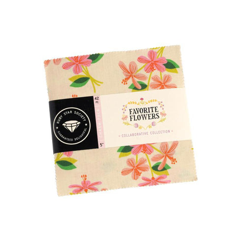 {Pre-Order August} Moda Ruby Star Society Favourite Flowers Squares 5"