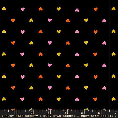 {Pre-Order February} Moda Ruby Star Society Trinketry Hearts Verdant Black