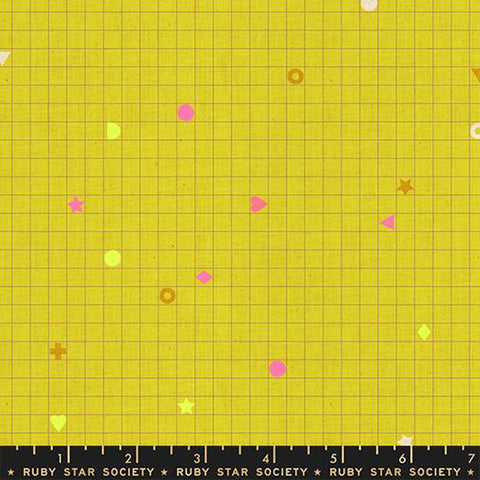 {Pre-Order August} Moda Ruby Star Society Lofi Linens Power Grid Citron