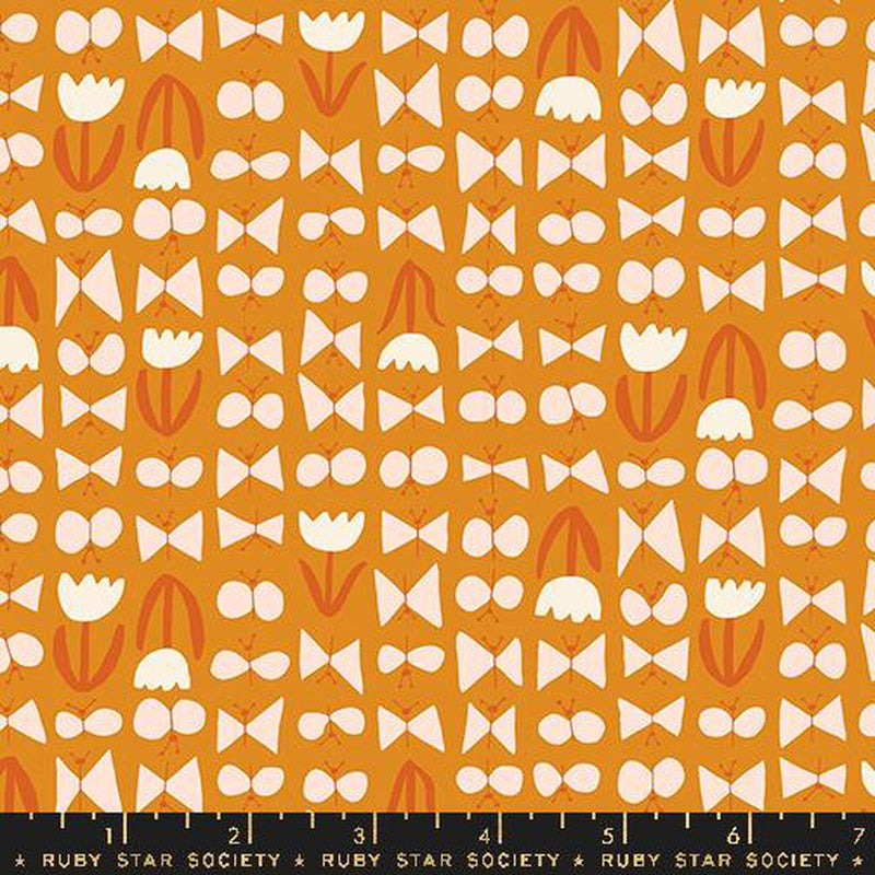 {New Arrival} Moda Ruby Star Society Bird is the Word Butterflies Turmeric
