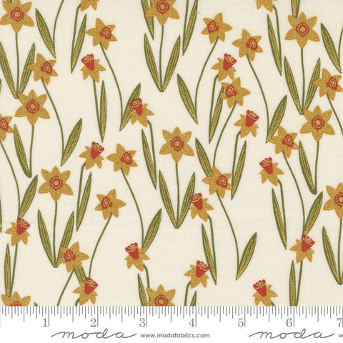 {New Arrival} Moda Gingiber Bee Garden Darling Daffodils Porcelain Metallic