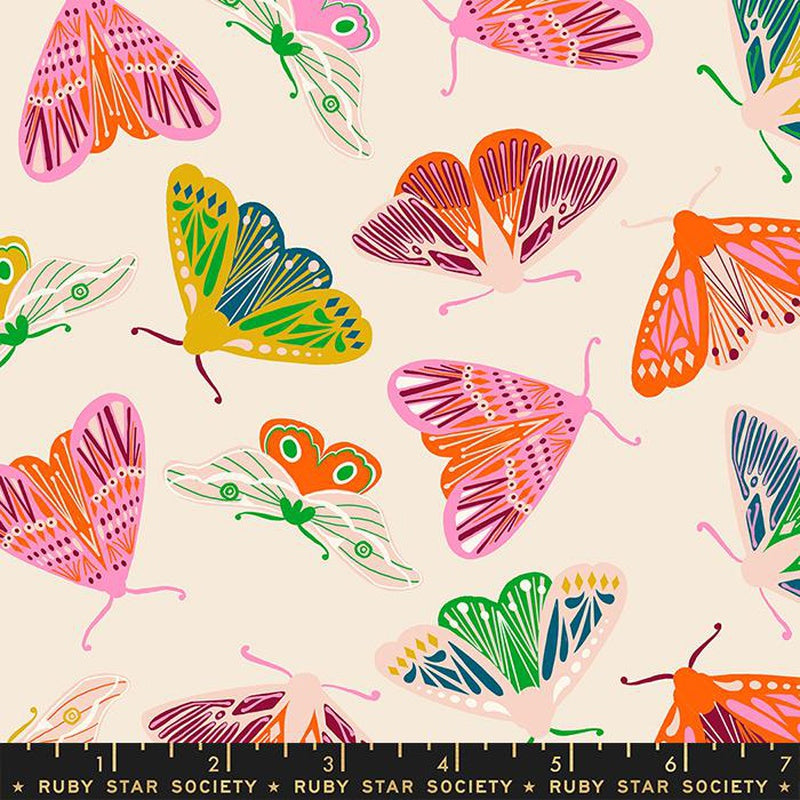 {New Arrival} Moda Ruby Star Society Flowerland Fluttering Moth Natural