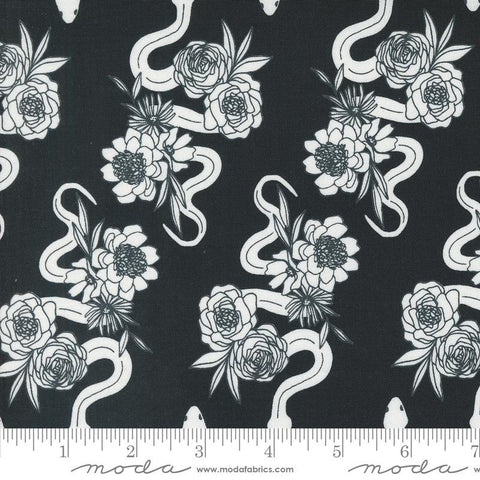 {New Arrival} Moda Fabrics Noir Slithering Snakes Midnight Ghost