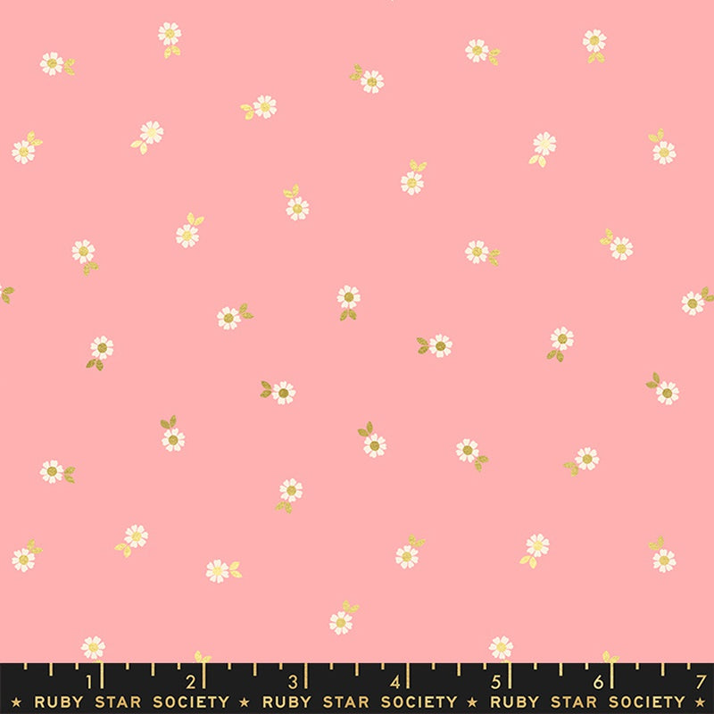 Moda Ruby Star Society Curio Falling Flowers Balmy Metallic FAT QUARTER