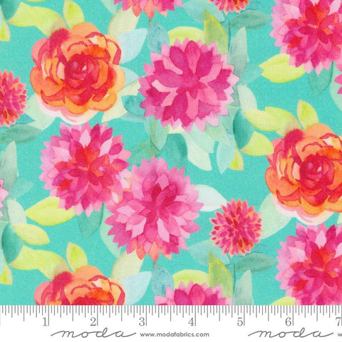 {Pre-Order January} Moda Flower Patches Watercolour Florals Robins Egg