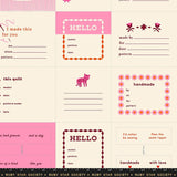 {Pre-Order October} Moda Ruby Star Society 1-800 Calico Thanks - Made this Panel - Pink