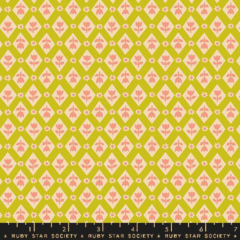 {New Arrival} Moda Ruby Star Society Favourite Flowers Lattice Pistachio