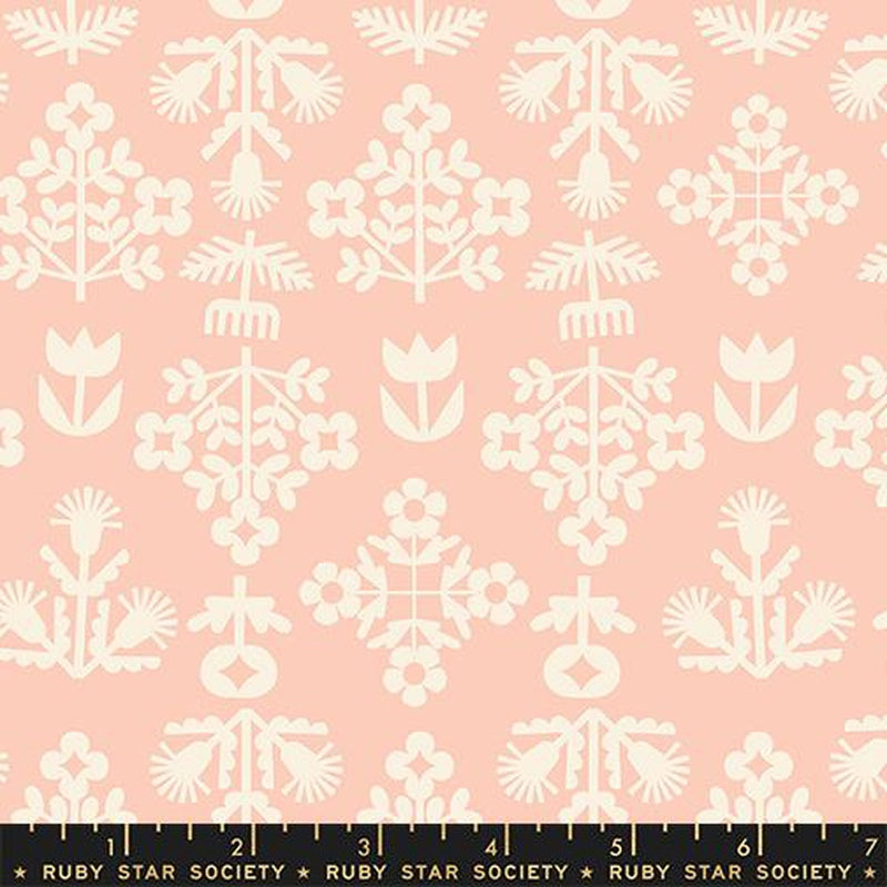 {New Arrival} Moda Ruby Star Society Paper Cuts 2 Fresh Cut Flowers Peach Puff