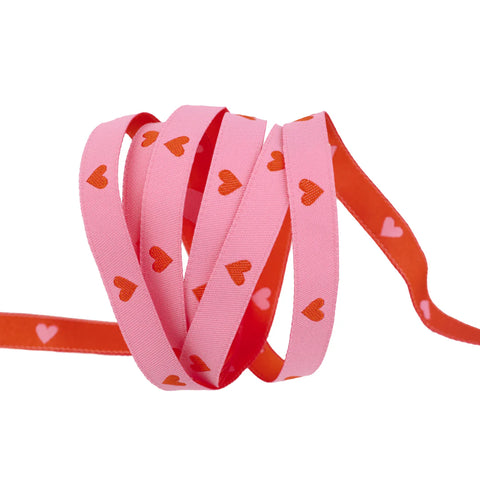 {New Arrival} Ruby Star Society Best of Melody Miller -Renaissance Ribbon Juicy - Hearts in Sorbet 3/8"