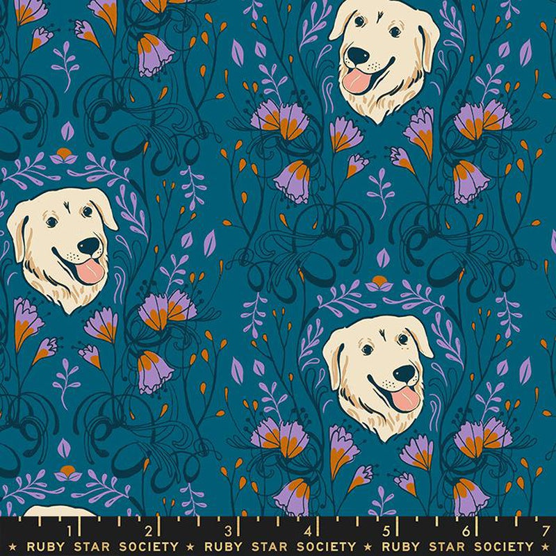 {New Arrival} Moda Ruby Star Society Dog Park Golden Garden Teal