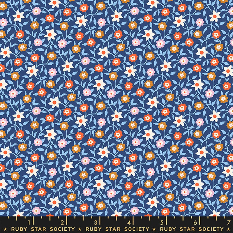 Moda Ruby Star Society Lil Creeping Vine Bluebell FAT QUARTER