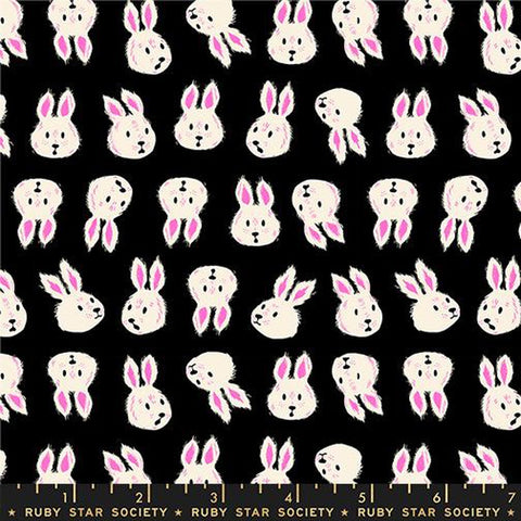 {Pre-Order October} Moda Ruby Star Society Hello Alice Rushing Rabbit Black