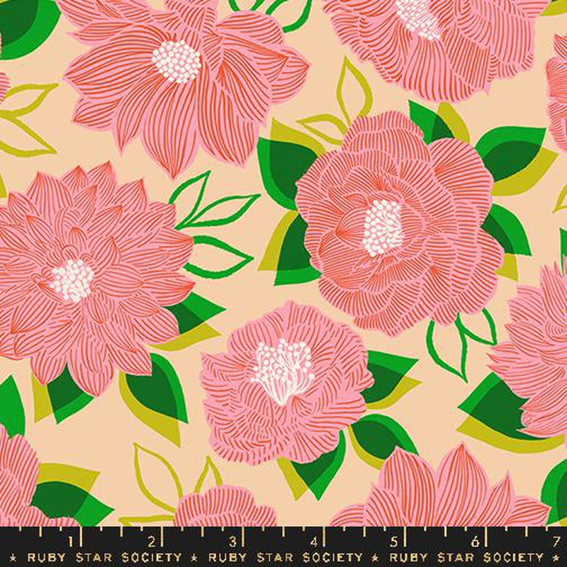 {New Arrival} Moda Ruby Star Society Favourite Flowers Blooming Florals Sorbet