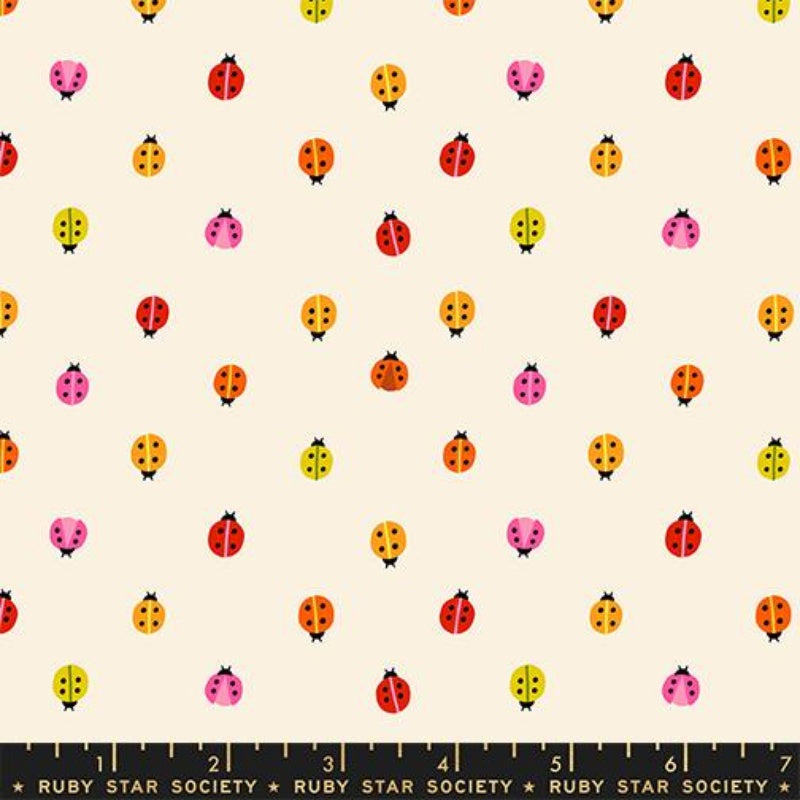 {Pre-Order April} Ruby Star Society Daisy Days - Ladybug Natural