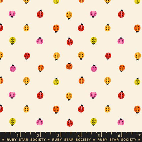 {Pre-Order April} Ruby Star Society Daisy Days - Ladybug Natural