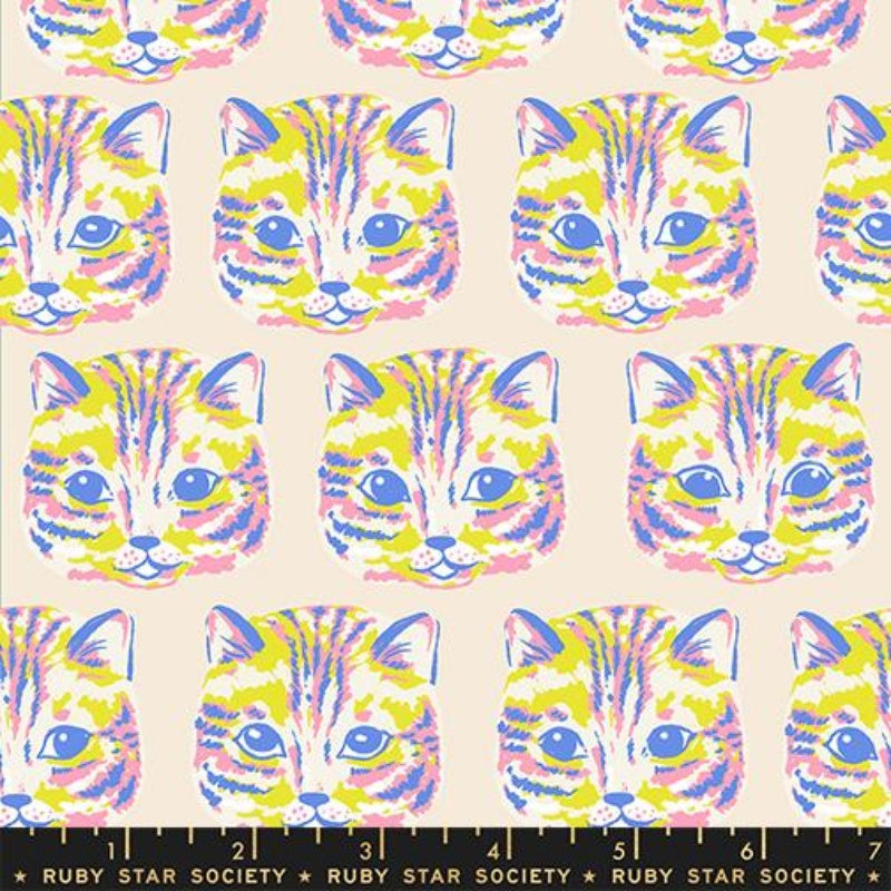 {Pre-Order June} Moda Ruby Star Society Oops All Cats Meow Meow Neon Pink