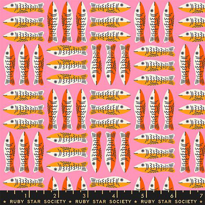 {Pre-Order October} Moda Ruby Star Society 1-800 Calico Sardines Lucky Pink