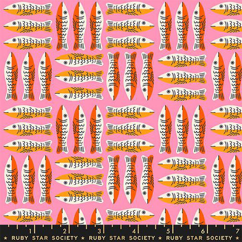 {Pre-Order October} Moda Ruby Star Society 1-800 Calico Sardines Lucky Pink