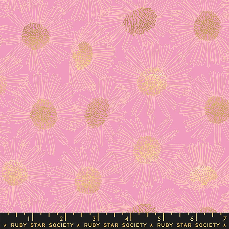 Moda Ruby Star Society Reverie Daisy Sketch Daisy Metallic FAT QUARTER