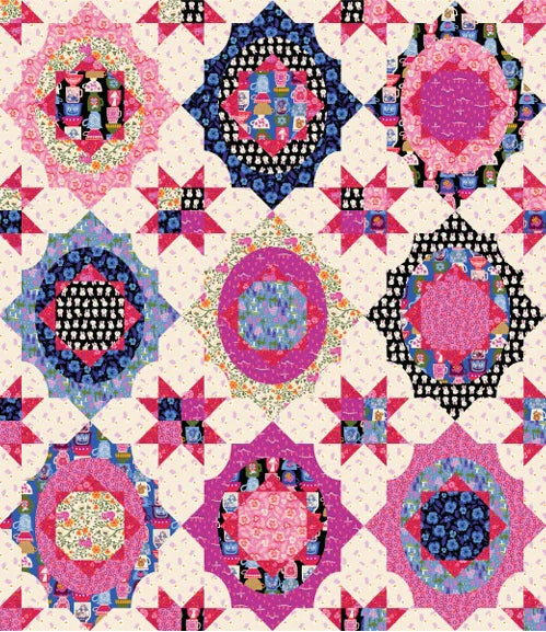 {Pre-Order Oct/Nov} Moda Ruby Star Society Hello Alice Quilt Kit Top Cameos 152cm x  175cm