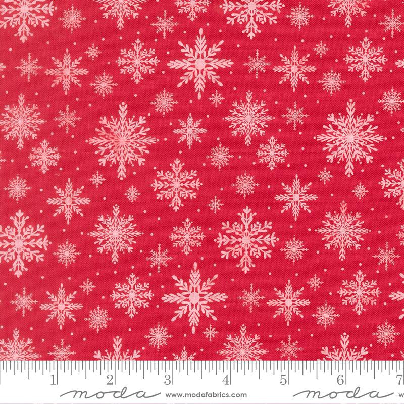 {New Arrival} Moda Fabrics Sweetfire Road Merrily on High Snowflake Red