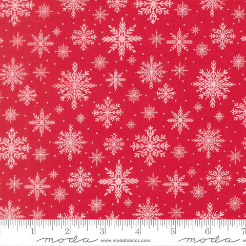 {New Arrival} Moda Fabrics Sweetfire Road Merrily on High Snowflake Red