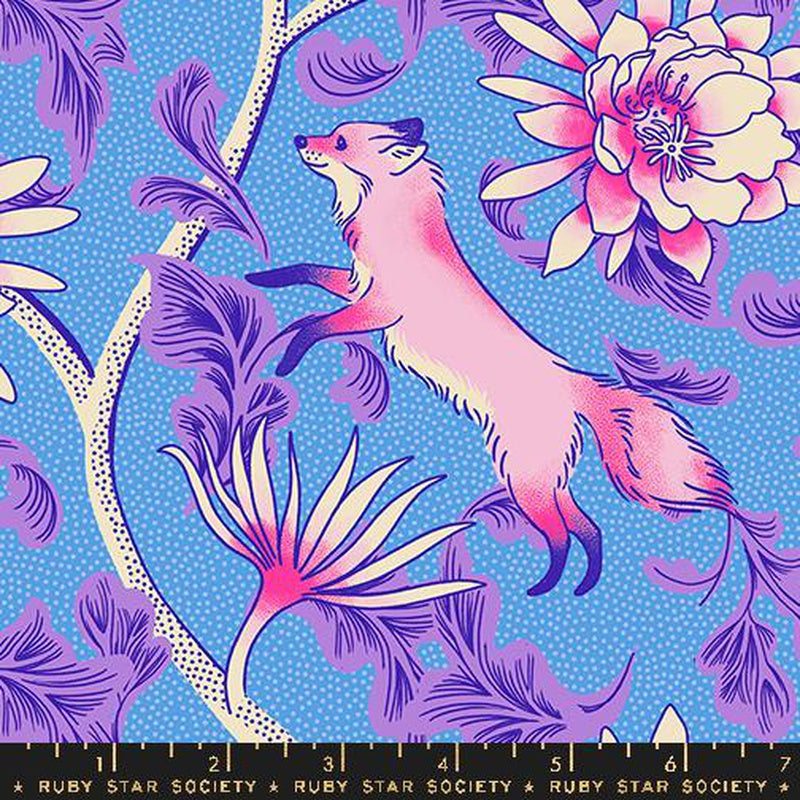 {Pre-Order June} Moda Ruby Star Society Glow Garden Fox Bloom Lindley Blue