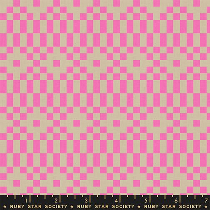 {Pre-Order August} Moda Ruby Star Society Lofi Linens Bitmapped Neon Pink