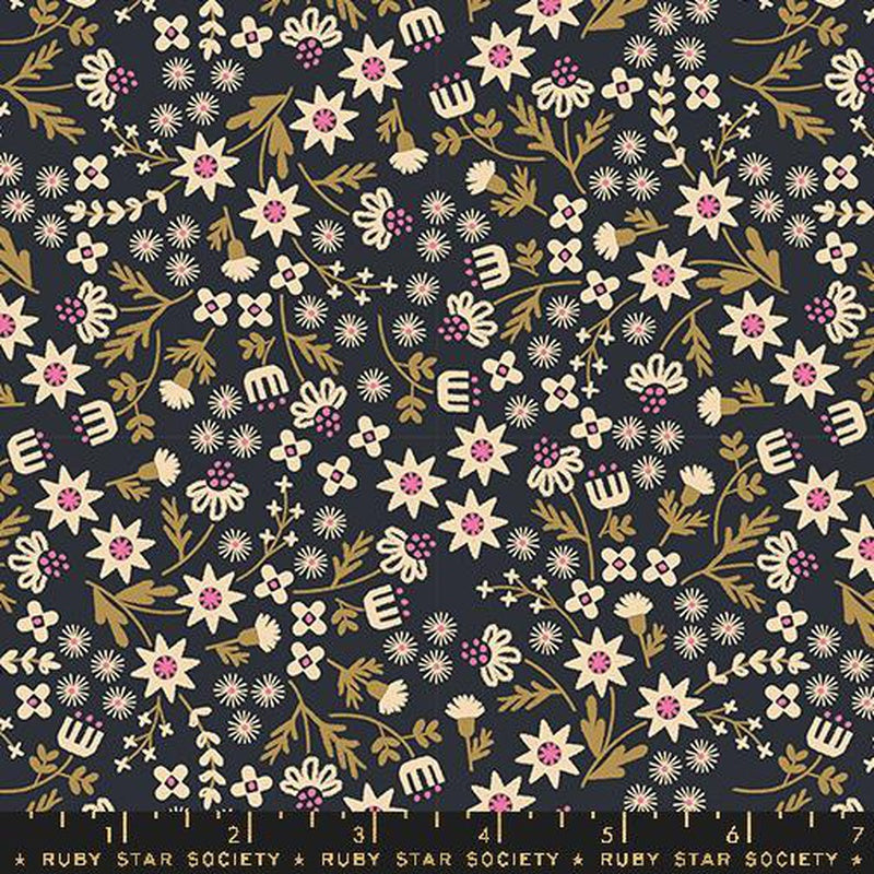 {New Arrival} Moda Ruby Star Society Favourite Flowers Inflorescence Soft Black