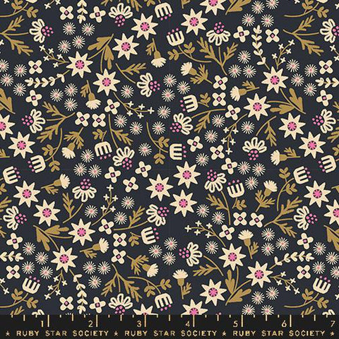 {Pre-Order August} Moda Ruby Star Society Favourite Flowers Inflorescence Soft Black