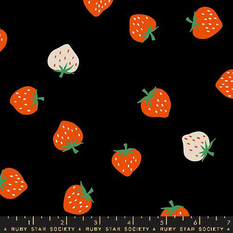 {Pre-Order May/June} Moda Ruby Star Society Strawberry - Strawberry Toss Black