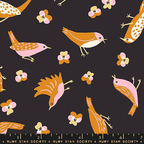 {New Arrival} Moda Ruby Star Society Bird is the Word Migration Soft Black