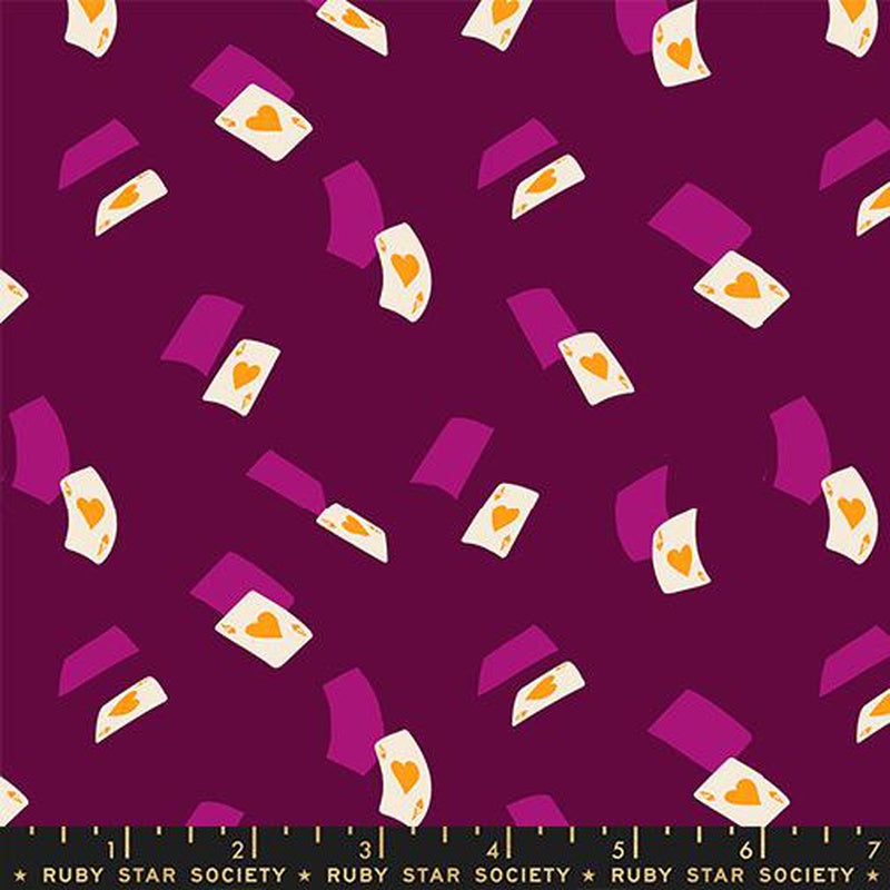 {Pre-Order October} Moda Ruby Star Society Hello Alice Falling Aces Purple Velvet