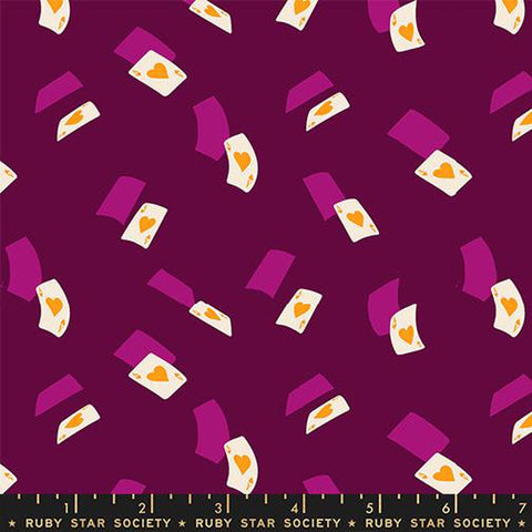 {Pre-Order October} Moda Ruby Star Society Hello Alice Falling Aces Purple Velvet
