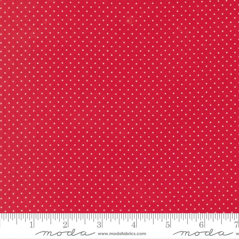 {New Arrival} Moda Fabrics Sweetfire Road Merrily on High Festive Dots Red