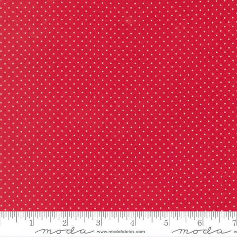 {New Arrival} Moda Fabrics Sweetfire Road Merrily on High Festive Dots Red