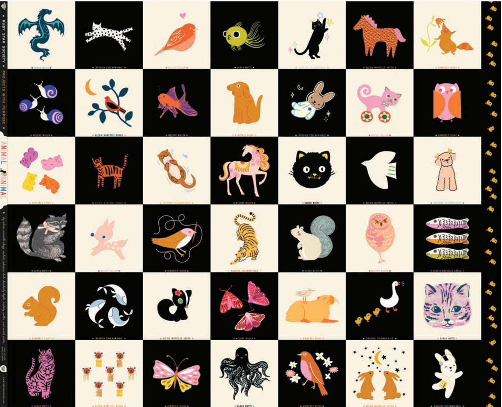 {Pre-Order June} Moda Ruby Star Society Projects with Purpose 2027 Animal Panimal - Panel 90cm