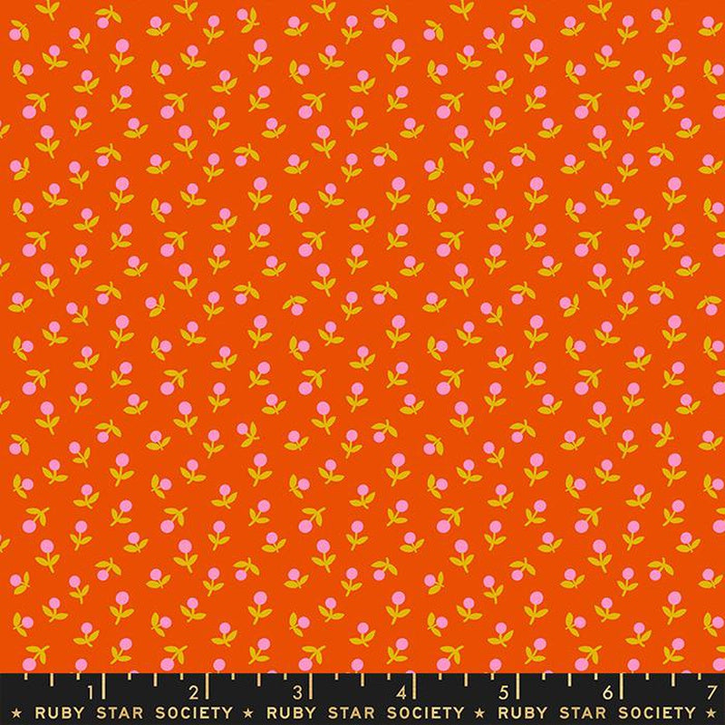 {New Arrival} Moda Ruby Star Society Meadow Star Sprout Warm Red FAT QUARTER
