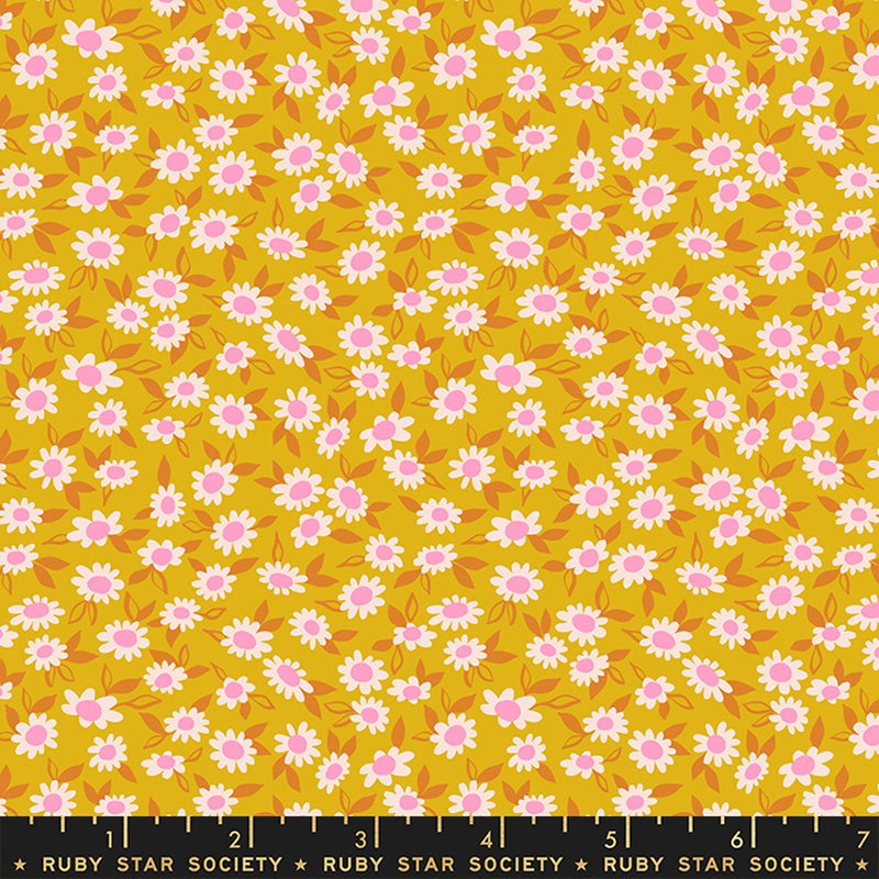 {New Arrival} Moda Ruby Star Society Stay Gold & Spark Morning Goldenrod FAT QUARTER