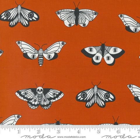 {New Arrival} Moda Fabrics Noir Mystic Moth Pumpkin