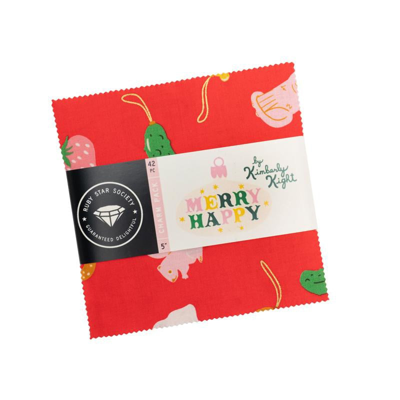 {Pre-Order June/July} Moda Ruby Star Society Merry Happy Squares 5"
